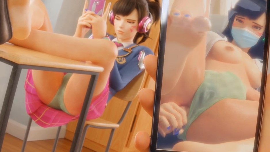 [3D 애니] 여고생 디바, 오럴, 자위 및 하드코어 애널 섹스