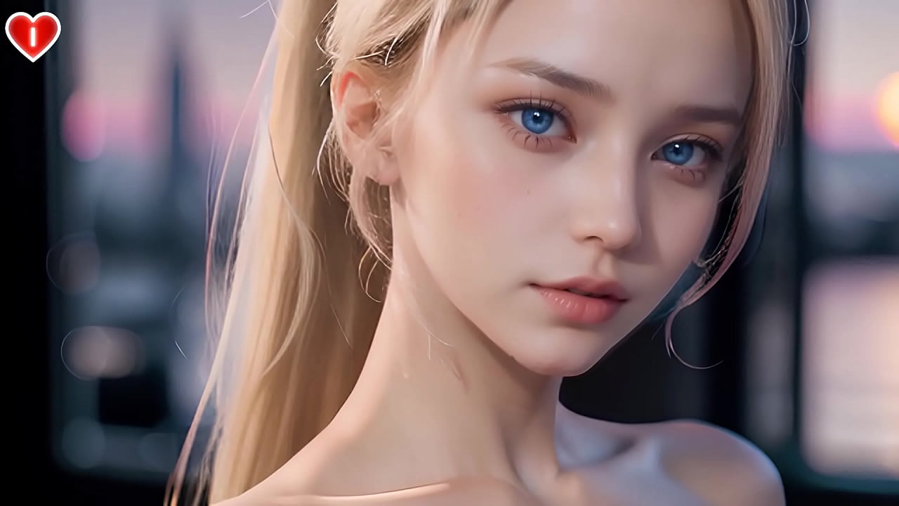 [3D AI] 무수정 초현실적 금발 복종소녀