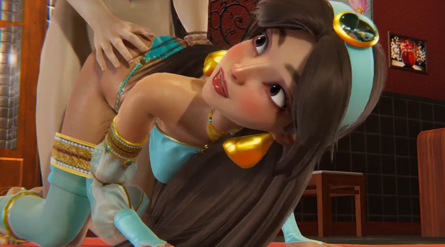 [3D 애니] 알라딘 자스민과 함께